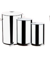 Lix. inox BRINOX 40 lt pedal redonda 3041/204