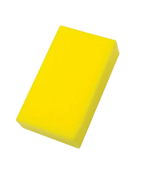 Esponjao automotiva p/ carro amarela 12X22X5