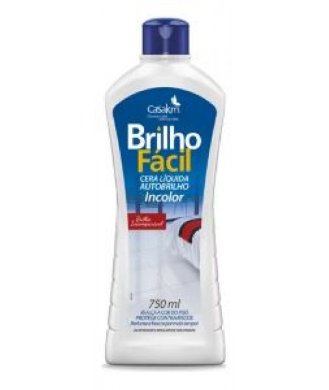 Cera líquida incolor 750ml Brilho Fácil