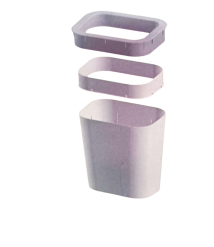 Cesto retangular fechado 12 lts Tonk Cinza