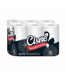 Papel higiênico c/12 rolos folha dupla 30 mt CISNE