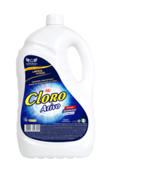 Cloro de limpeza 5 lt GUIMARAES ativo (NaClO 4% a 6%) CXHS05