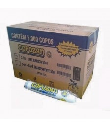 Copo descartável café 50 ml cx c/5000 und Copozan