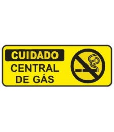 Placa modelo CENTRAL DE GAS 20X60 CM