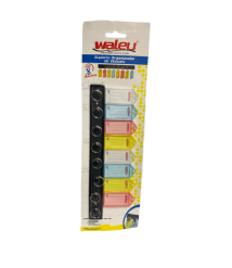 Organizador de chaves plástico c/8 identificadores Waleu