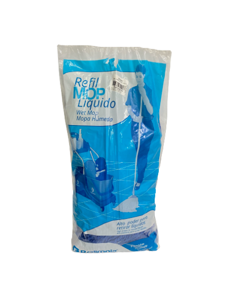 Refil mop umido industrial 350 ponta loop CRU Bralimpia MVRL