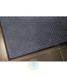 Tapete 90X150 acqua cinza quadriculado Klenn-tex New