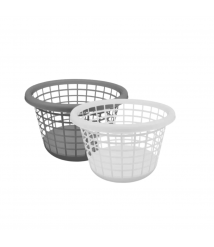 Cesto p/roupa 35 lt branco PLASVALE baixo 