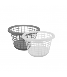 Cesto p/roupa 35 lt branco PLASVALE baixo 
