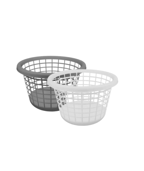 Cesto p/roupa 35 lt branco PLASVALE baixo 