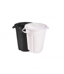 Lix. 62 lt c/t branca redonda plastico Plasvale 1778510
