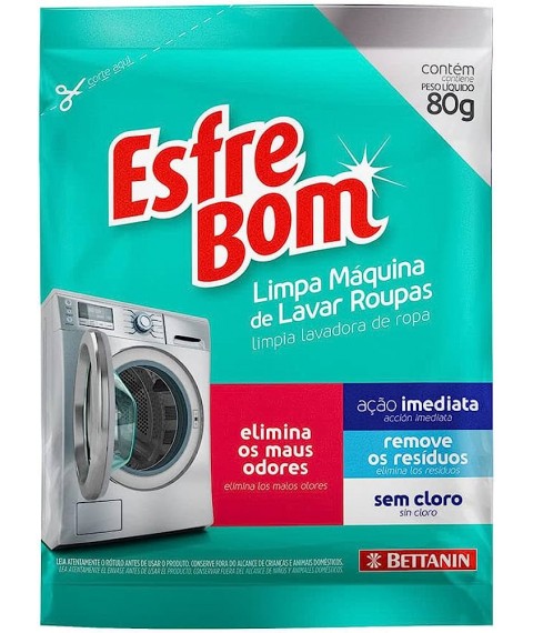 Sabao em po p/tirar odor maquina lavar roupas 80 gr BT4710