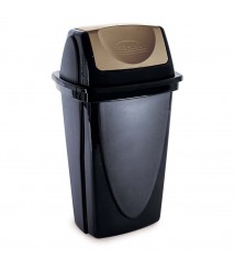 Lix. 11,8 lt PRETA retangular basculante Plasutil 3486