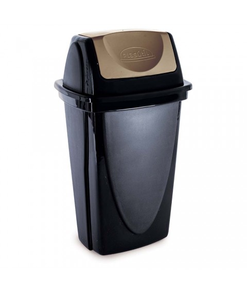 Lix. 11,8 lt PRETA retangular basculante Plasutil 3486