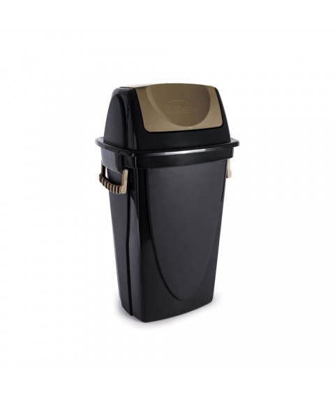 Lix. 23,2L de plástico Preta tampa basculante e alças Plasutil