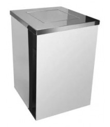 Lix. inox 50 lt JSN C20 c/tampa basculante 24X50