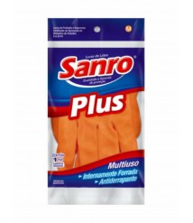 Luva látex laranja G plus Sanro