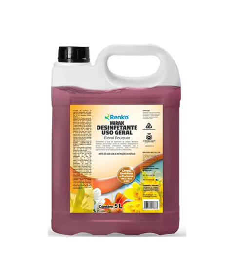 Desinfetante Mirax Floral Bouquet alta diluição 1x200 lt  5 lt Renko