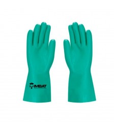 Luva látex nitrilica forrada VERDE P Imbat