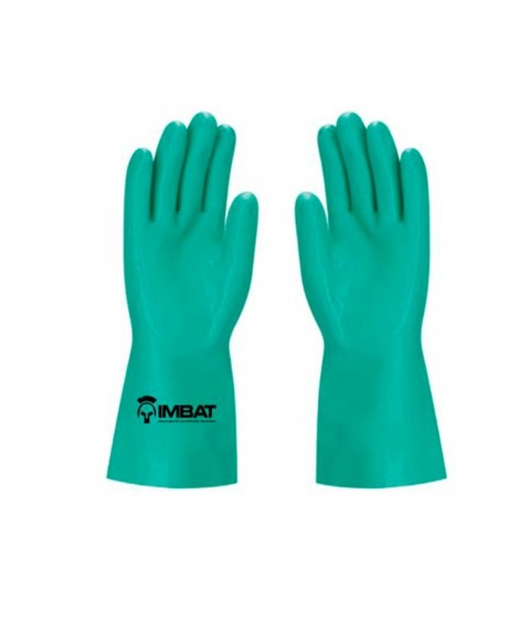 Luva látex nitrilica forrada VERDE P Imbat