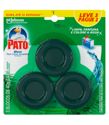 Pedra sanitária acoplada c/3 und VERDE PINHO 40 gr Pato