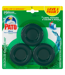 Pedra sanitária acoplada c/3 und VERDE PINHO 40 gr Pato