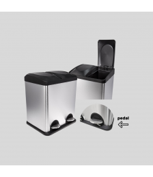 Lix. de inox 30 lt 15/15 lt retangular c/pedal Biovisium