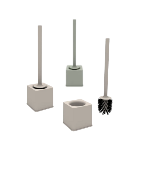 Pincel sanitario SOPRANO gelo c/ suporte quadrado 13509