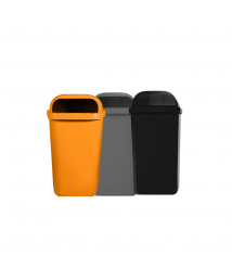 Lix. 50 lt de parede cinza Lar 13893