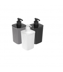 Saboneteira frizada branca pumb 420 ml Plasutil 13822