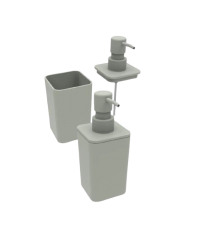 Saboneteira pumb 450 ml SOPRANO gelo quadrada 13209