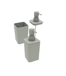 Saboneteira pumb 450 ml SOPRANO gelo quadrada 13209