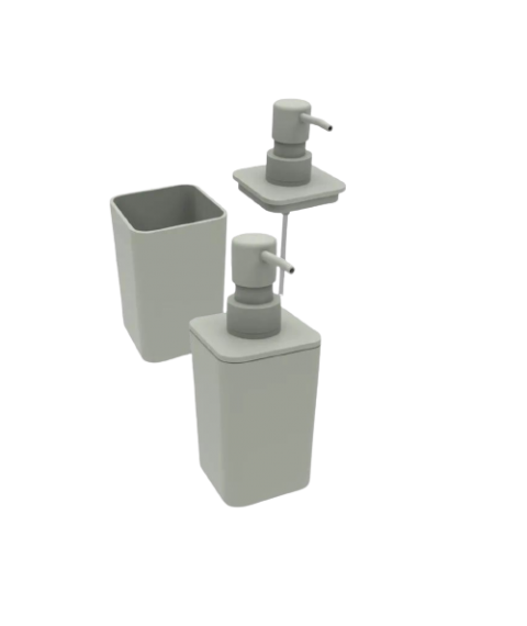 Saboneteira pumb 450 ml SOPRANO gelo quadrada 13209