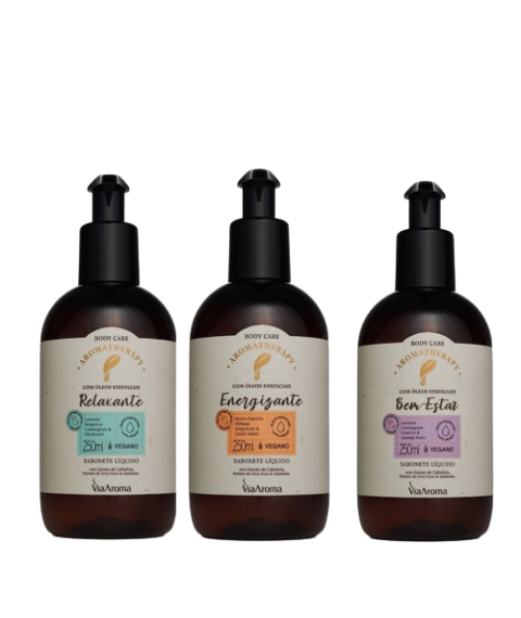 Sabonete 250 ml pet pumb BEM ESTAR AROMATHERAPY Via Aroma