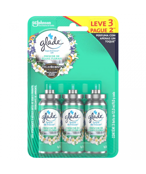 Refil click c/3 und ÁGUAS FLORAIS Glade 12 ml