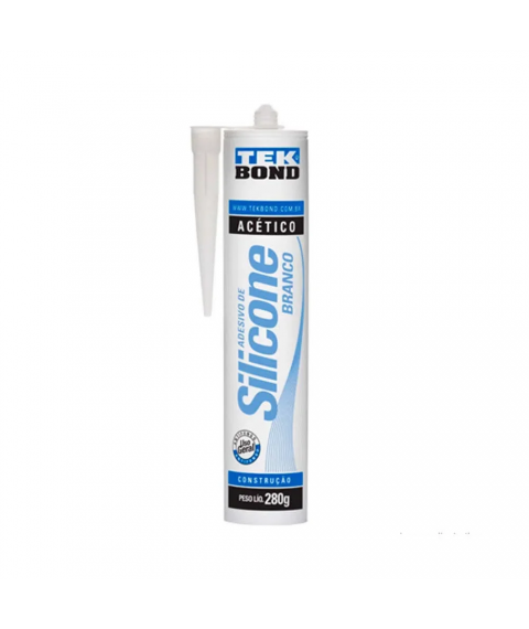 Cola silicone 256 gr branco em tubo TEKBOND