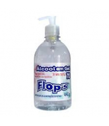 Alcool em gel 440gr 70º pumb FLOPS