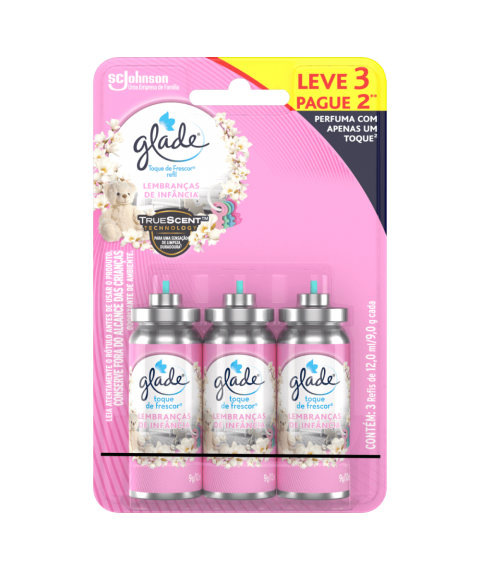 Refil click c/3 und LEMBRANÇA DE INFÂNCIA Glade 12 ml