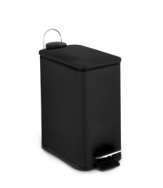 Lixeira 5 lt metal preta c/pedal GOEDERT
