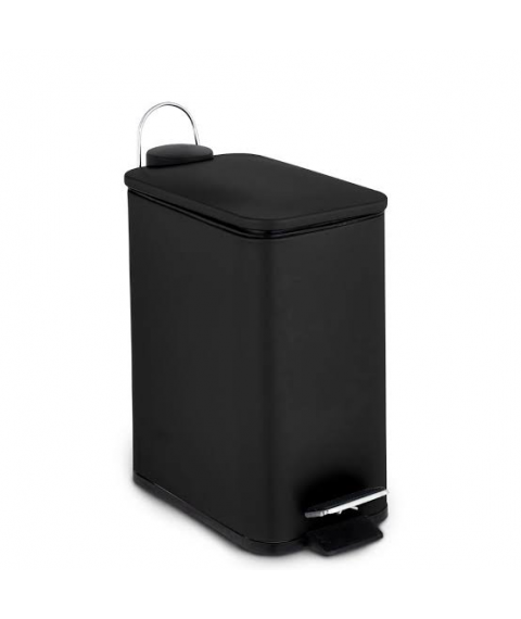 Lixeira 5 lt metal preta c/pedal GOEDERT