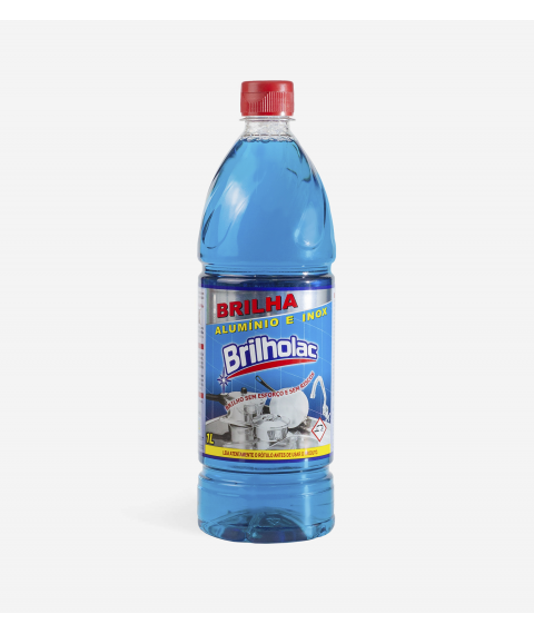 Detergente limpa inox e alumínio tradicional 1 lt Brilholac