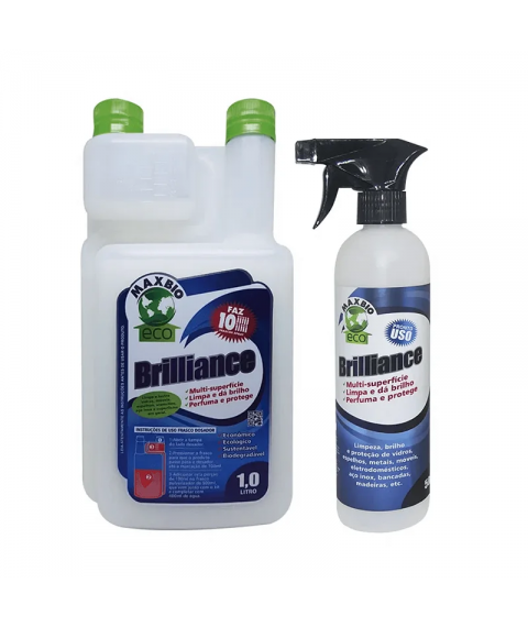 BRILLIANCE 1 lt c/refil multi superfície biodegradável Maxbio