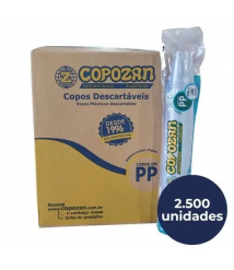 Copo descartável água 180 ml cx c/2500 und Copozan