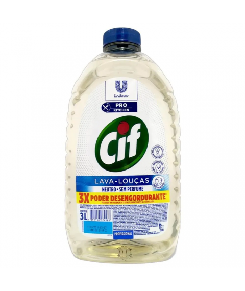 Detergente de louca 3 lt CIF neutro profissional 