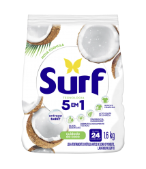 Sabão em pó de coco  1,6 kg Surf Sachet