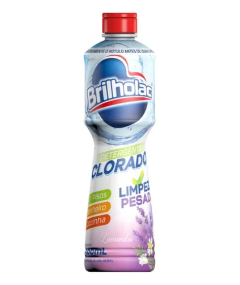 Detergente clorado lavanda squeze 500 ml Brilholac