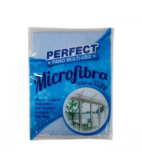 Pano microfibra 40x40 VIDRO azul Perfect 