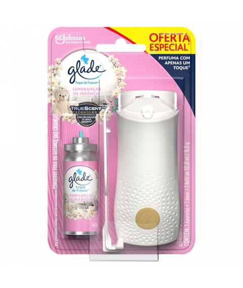 Bom ar click 12 ml Glade c/aparelho lembrança de infância 