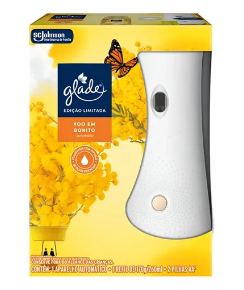 Bom ar temporizador VOO EM BONITO 269 ML + refil glade